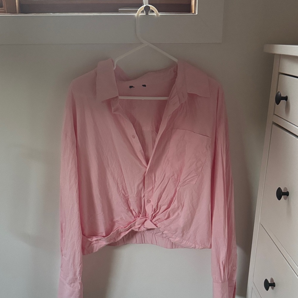 Dynamite Light Pink Button-Down Shirt